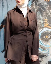 Load image into Gallery viewer, Brown Pinstripe Set