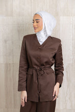 Load image into Gallery viewer, Silk Linen Collarless Suit