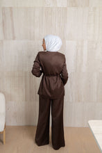 Load image into Gallery viewer, Silk Linen Collarless Suit