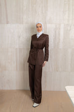 Load image into Gallery viewer, Silk Linen Collarless Suit