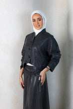 Load image into Gallery viewer, Pinstripe Shine Skirt Set
