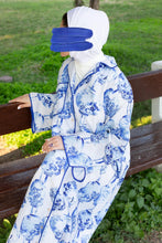 Load image into Gallery viewer, Blue Chinese Lantern Shirt Dress
