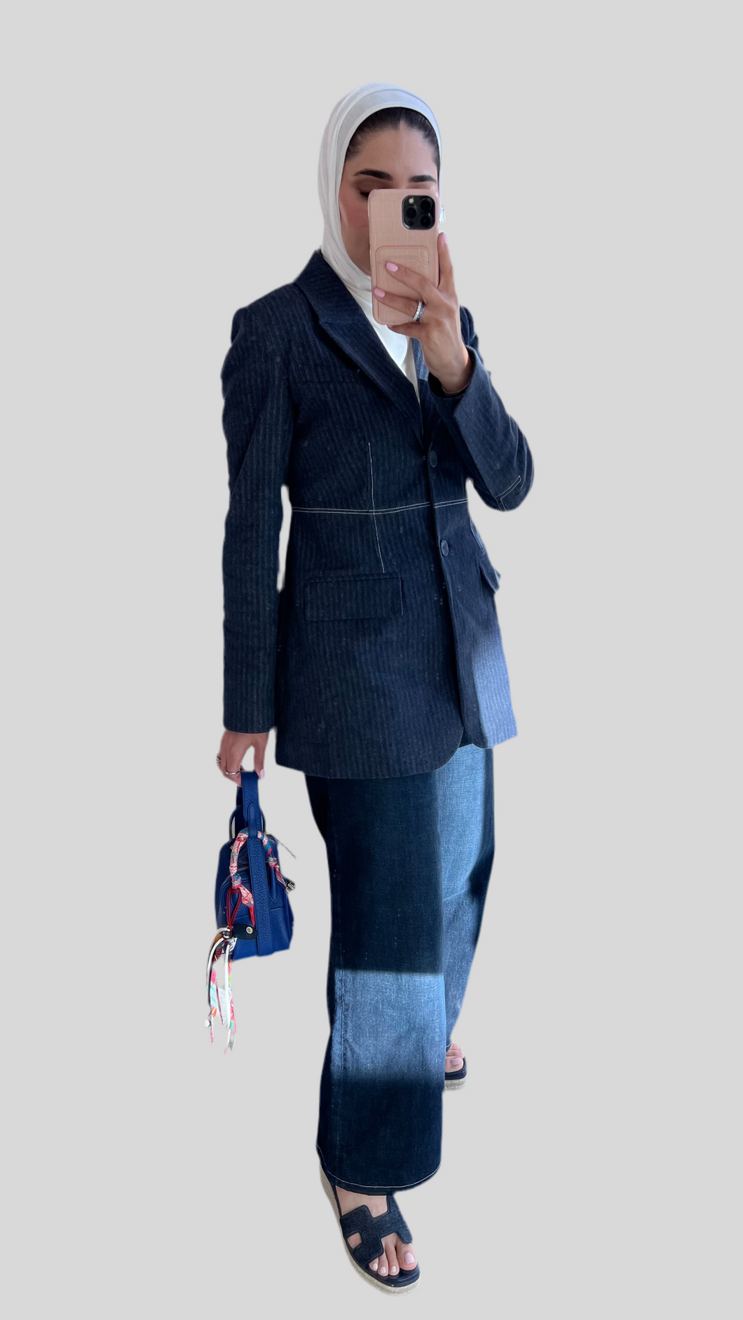 The Denim Topstitch Blazer