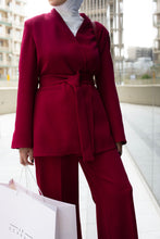 Load image into Gallery viewer, The Belted Collarless Suit
