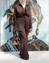 Load image into Gallery viewer, Brown Pinstripe Set
