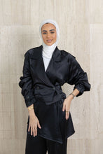 Load image into Gallery viewer, Silky Cropped Trench Set
