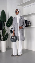 Load image into Gallery viewer, Open Back Linen Jacket - Denim Blue
