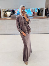 Load image into Gallery viewer, Velvet Bomber Dress Set
