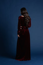 Load image into Gallery viewer, Burgundy Velvet Ruched Dress
