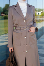 Load image into Gallery viewer, The Double Belt Long Jacket
