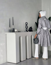 Load image into Gallery viewer, Open Back Linen Jacket - Denim Blue
