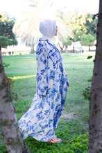 Load image into Gallery viewer, Blue Chinese Lantern Shirt Dress
