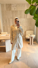 Load image into Gallery viewer, The Ruched Pinstripe Blazer
