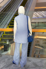 Load image into Gallery viewer, Linen Vest Set with Leather Cord Belt
