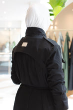 Load image into Gallery viewer, Black Military Trench
