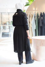Load image into Gallery viewer, Black Military Trench
