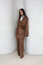 Load image into Gallery viewer, Silky Cropped Trench Set
