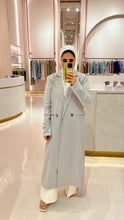 Load image into Gallery viewer, Grey Sequin Sleeve Long Blazer
