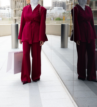 Load image into Gallery viewer, The Belted Collarless Suit
