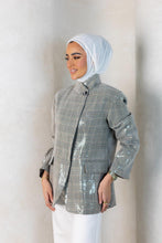 Load image into Gallery viewer, Sequin Plaid Blazer
