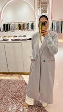 Load image into Gallery viewer, Grey Sequin Sleeve Long Blazer
