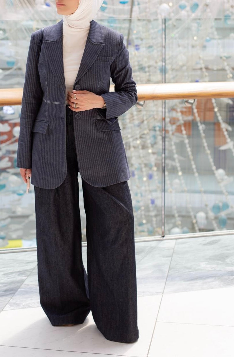 The Denim Topstitch Blazer