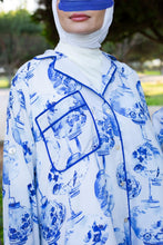 Load image into Gallery viewer, Blue Chinese Lantern Shirt Dress
