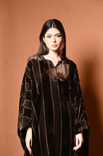 Load image into Gallery viewer, Velvet Stripes Flowing Kaftan
