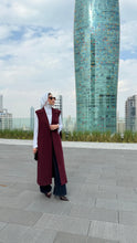 Load image into Gallery viewer, Burgundy Padded Shoulder Vest
