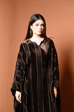 Load image into Gallery viewer, Velvet Stripes Flowing Kaftan
