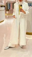 Load image into Gallery viewer, Silver White Long Linen Blazer
