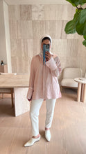 Load image into Gallery viewer, Pink Glitter Stripe Shirt
