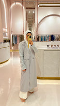 Load image into Gallery viewer, Grey Sequin Sleeve Long Blazer

