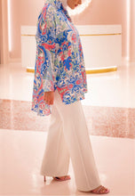 Load image into Gallery viewer, Blue Print Silk Shirt

