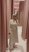 Load and play video in Gallery viewer, Ivory Sequin Sleeve Long Blazer

