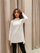 Load image into Gallery viewer, High-Neck Long Sleeve Plain Blouse
