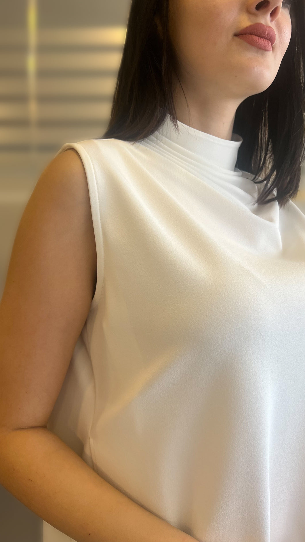 Cowl Neck Sleeveless Top